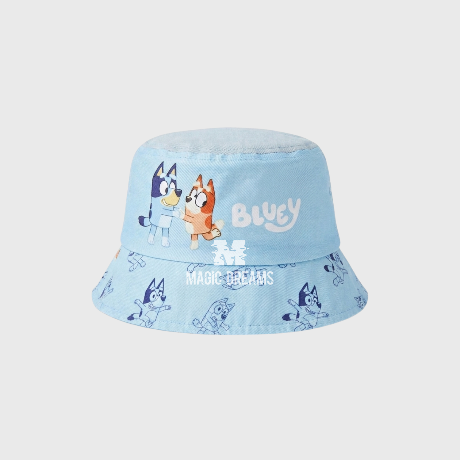 Panamá Bluey e Bingo 52cm Azul Claro
