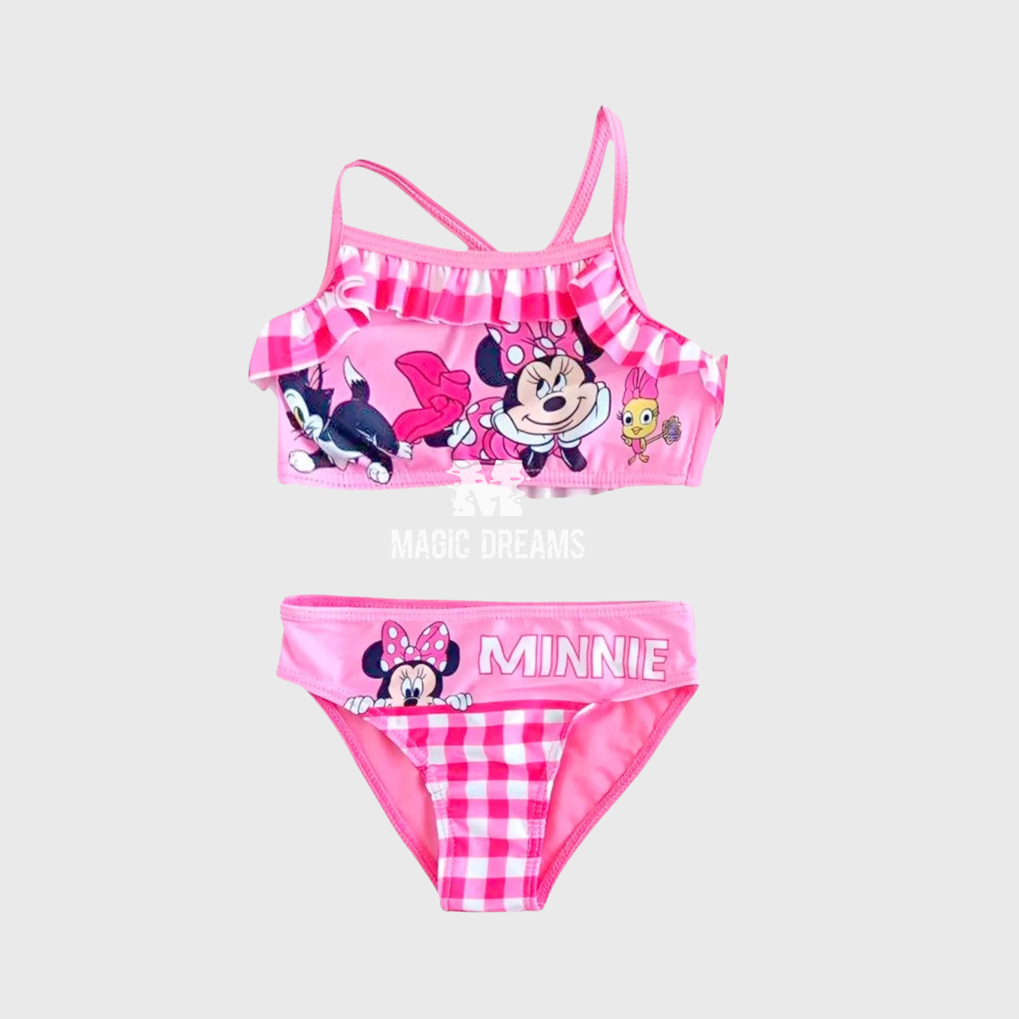 Conjunto de Biquíni com Saia Minnie Mouse