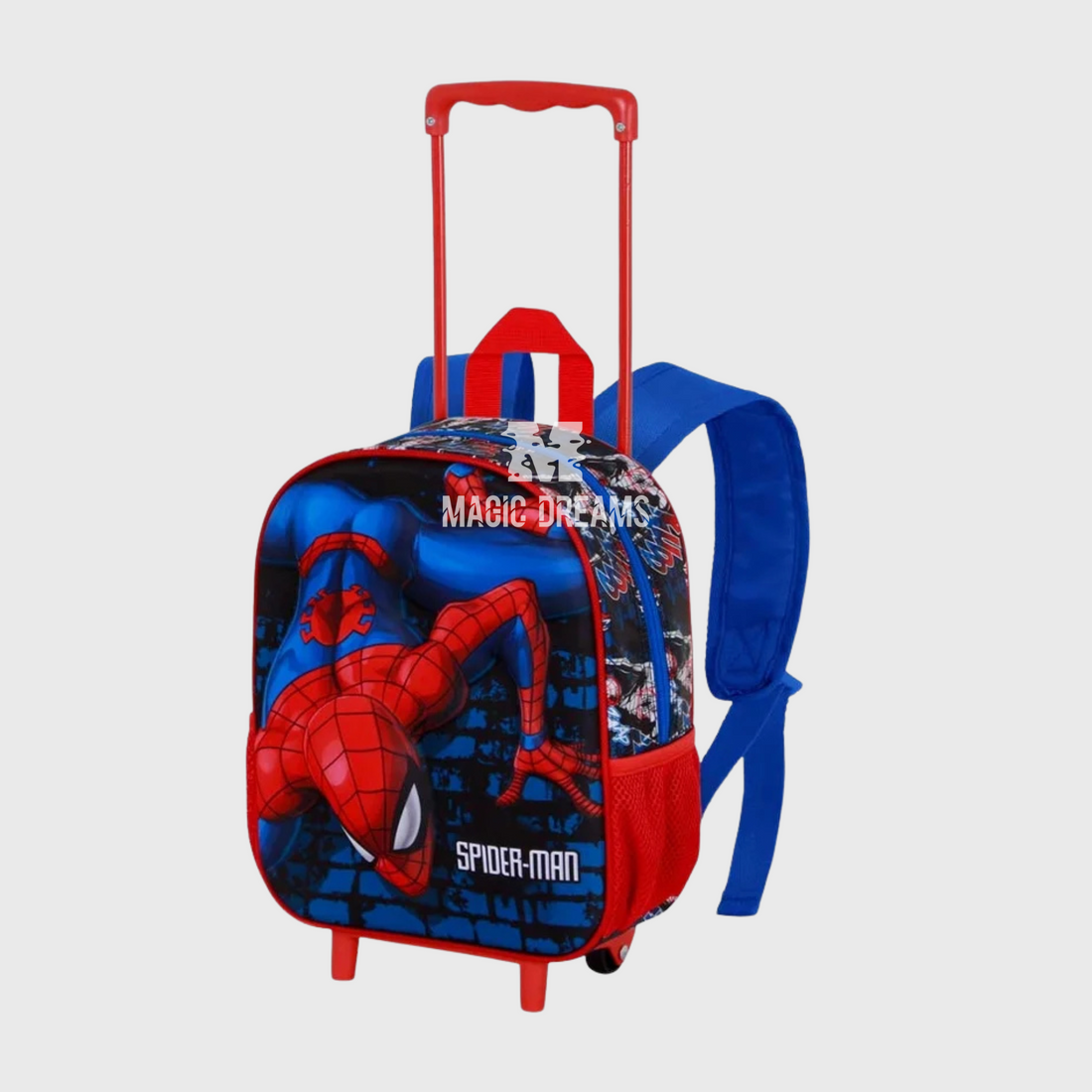 Mochila Pré-Escolar 3D Trolley 32cm Spiderman Wall