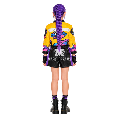 Fato Disfarce Star Hunter Morado K-Pop