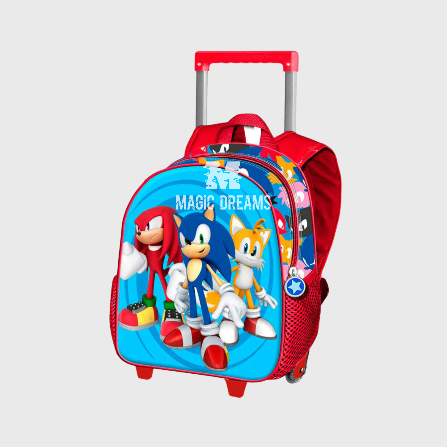 Mochila Pré-Escolar Trolley 3D Friends Sonic The Hedgehog 34cm