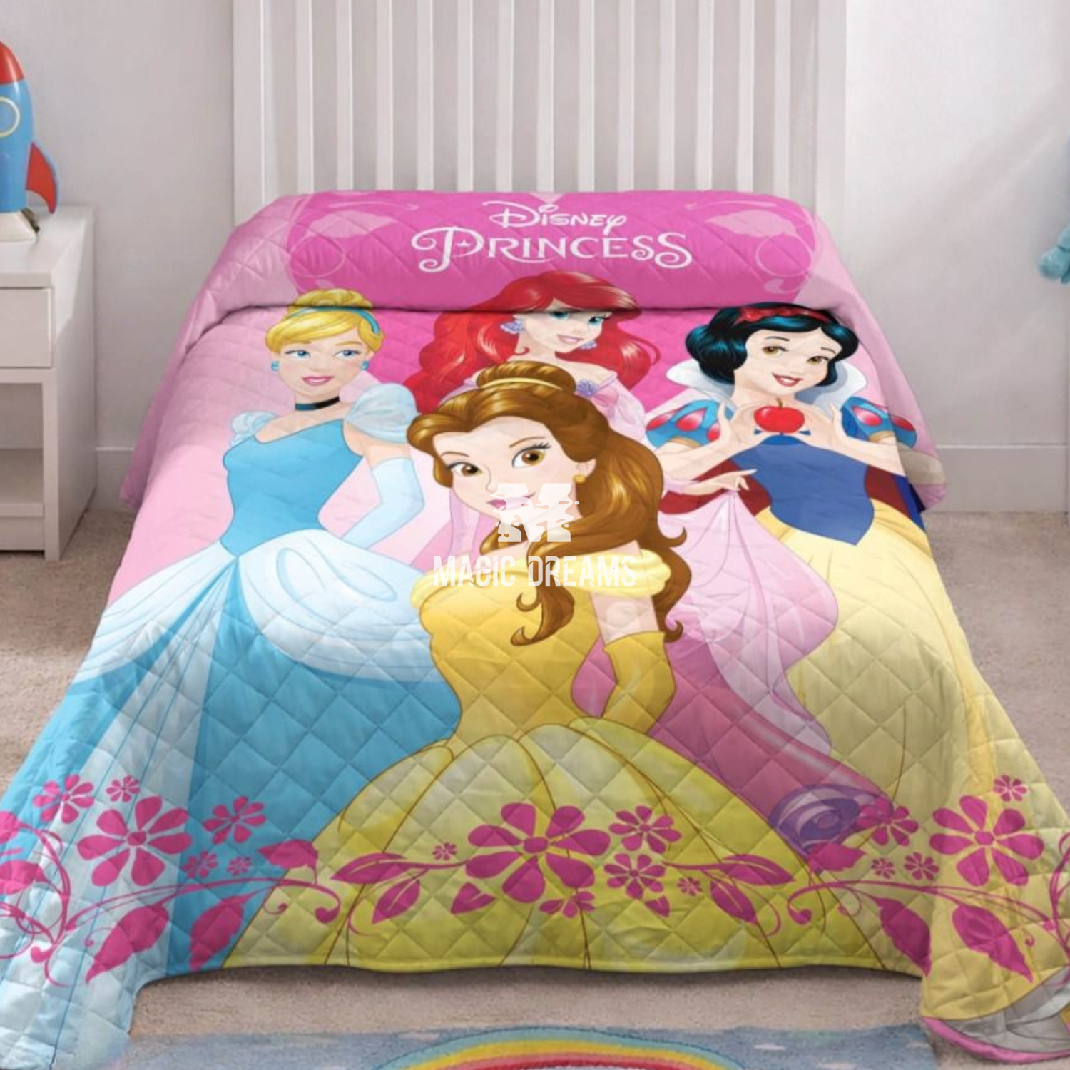 Colcha Primavera/Verão Disney Princesas 220x250cm