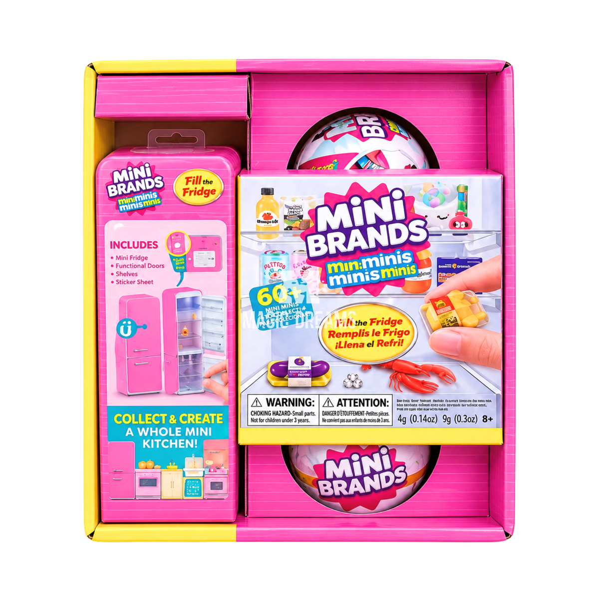 Mini Brands Fill the Fridge Rosa – Mini Frigorífico + 2 Bolas Surpresa