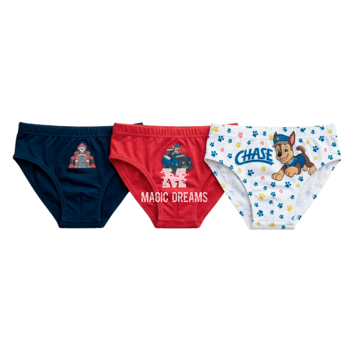 Pack de 3 Cuecas Patrulha Pata Paw Patrol