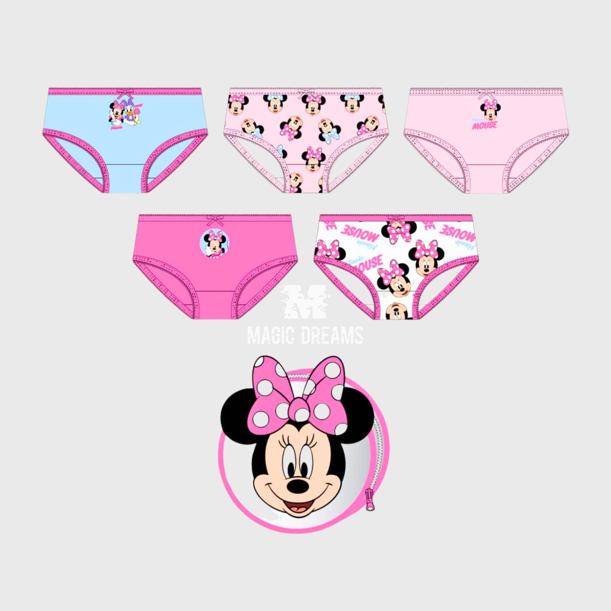 Pack de 5 Cuecas Minnie Mouse