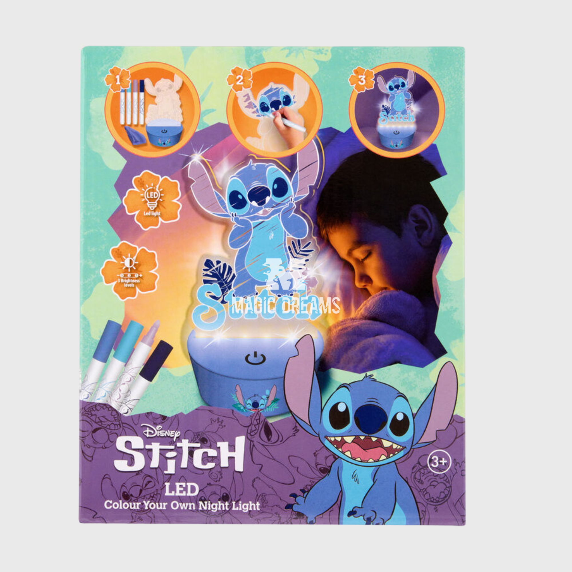 Candeeiro Led para Pintar Disney Stitch 3+