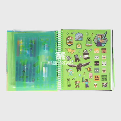 Caderno de Atividades com Stickers Minecraft