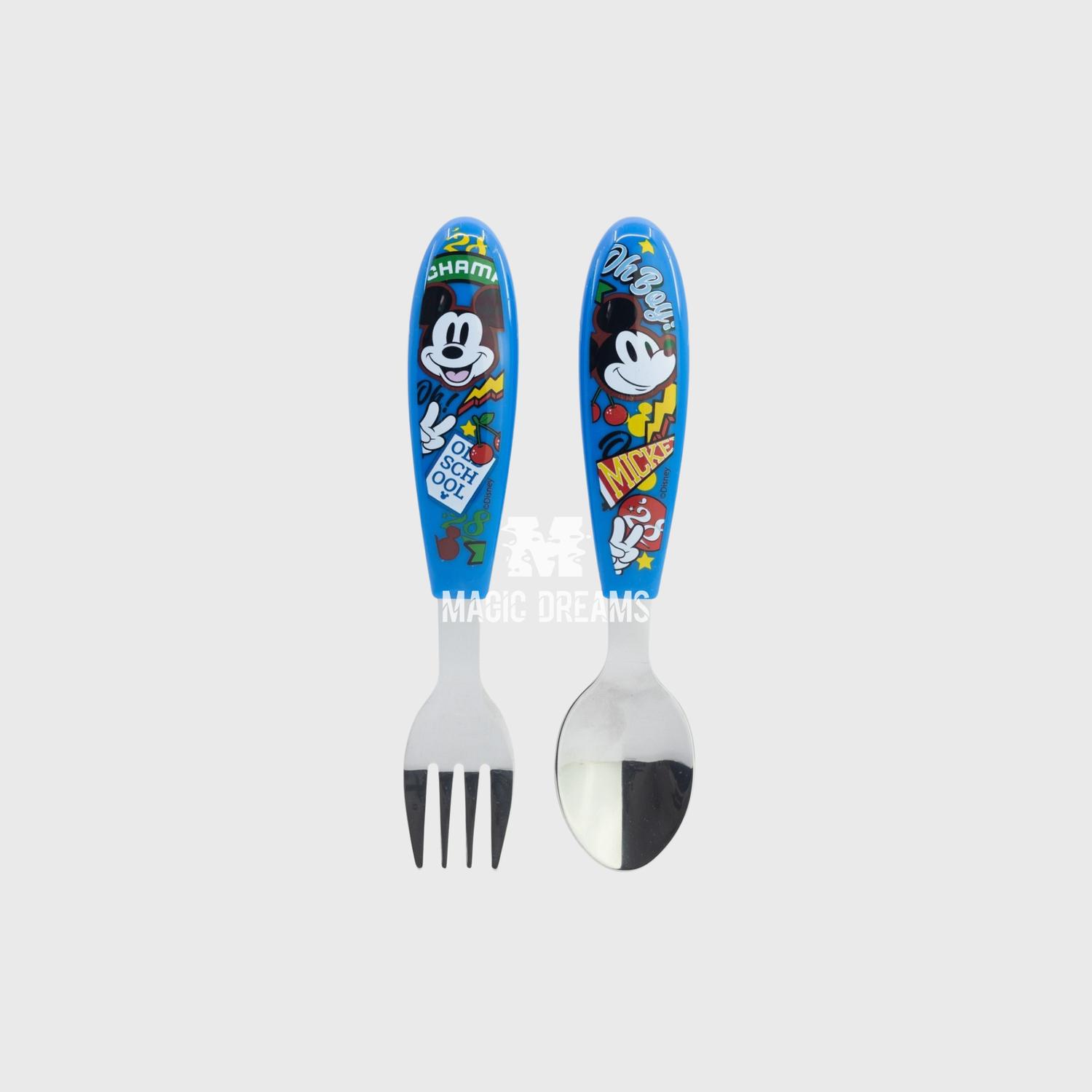 Conjunto de 2 Talheres Inox Mickey Mouse