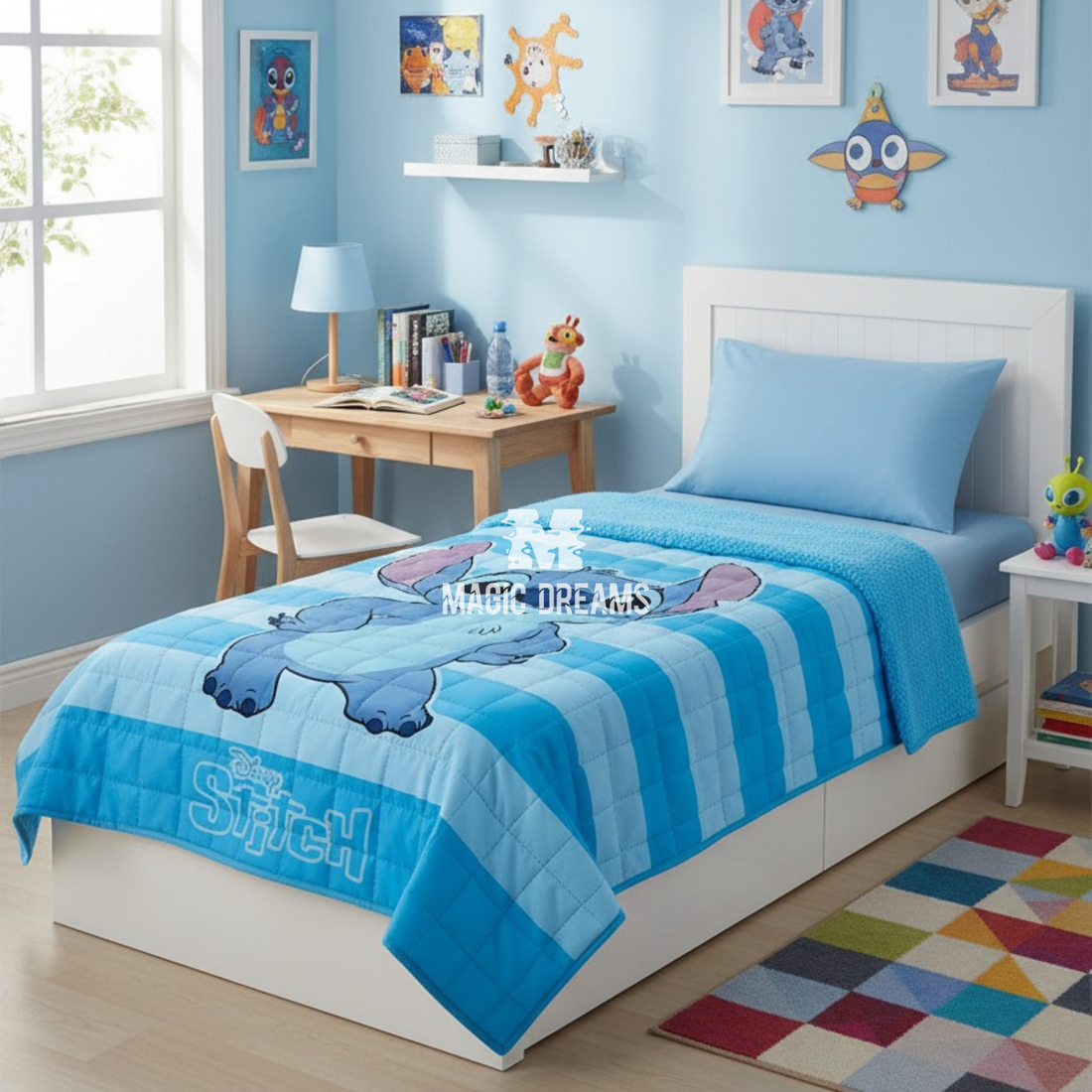 Edredão com Sherpa Stitch Azul 160x250cm