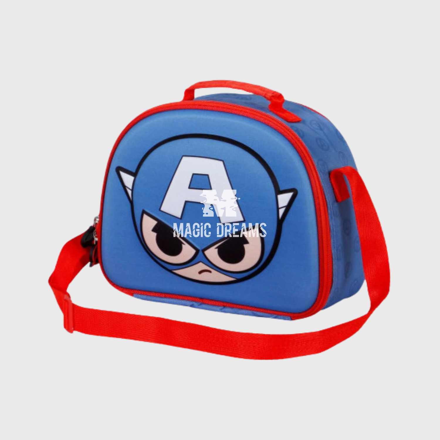 Lancheira Térmica 3D Adaptável Bobblehead Capitão América Avengers Marvel