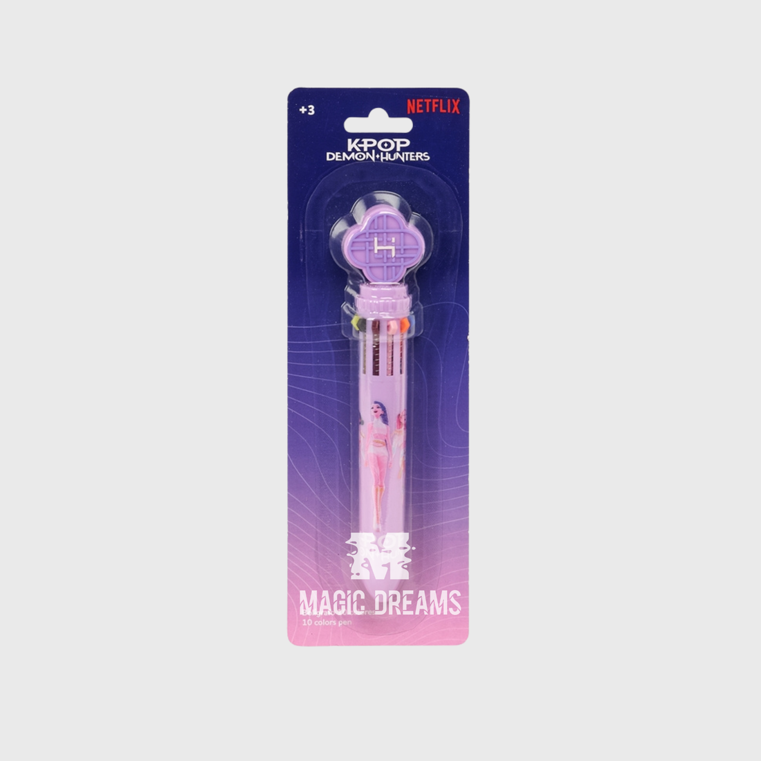 Esferográfica Multicolor 10 cores - Stationery K-Pop Demon Hunters 3+