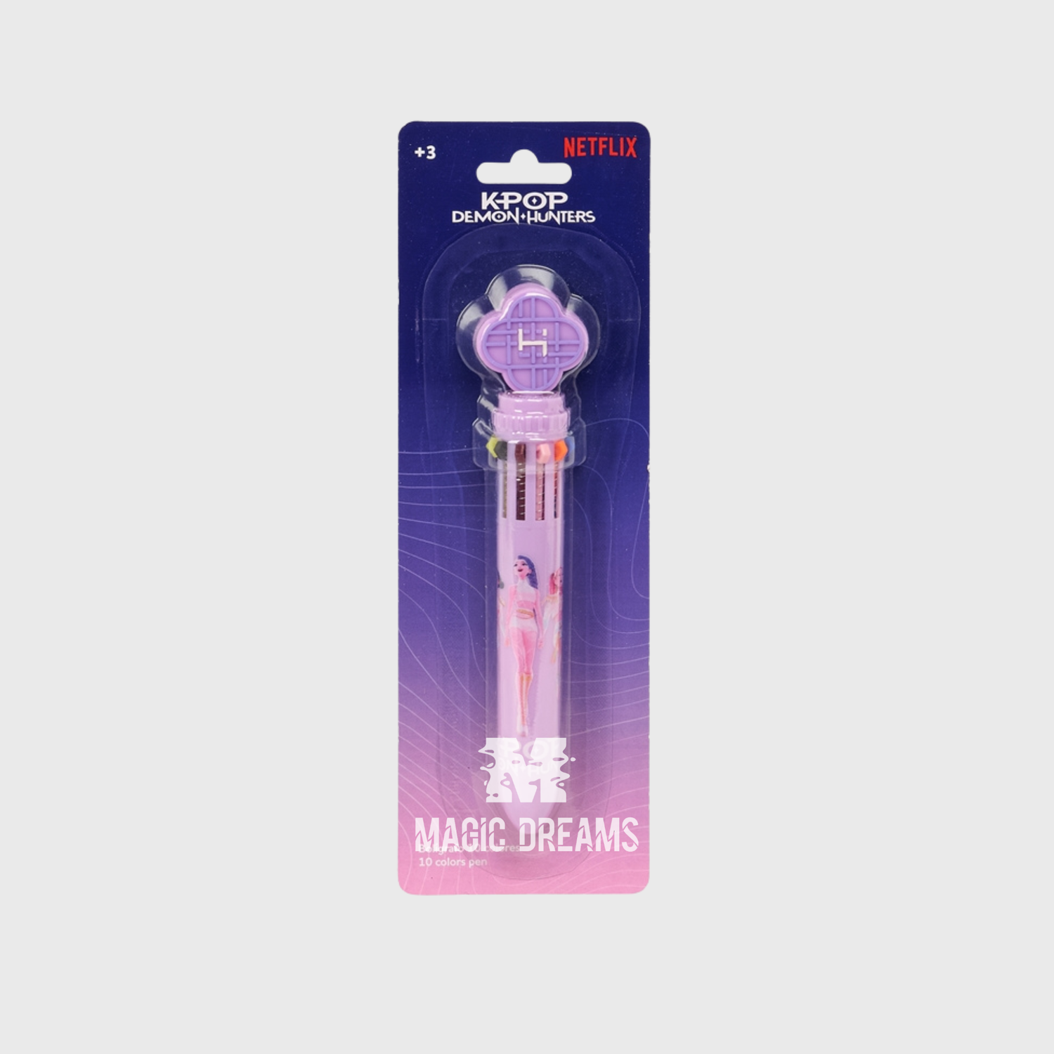 Esferográfica Multicolor 10 cores - Stationery K-Pop Demon Hunters 3+