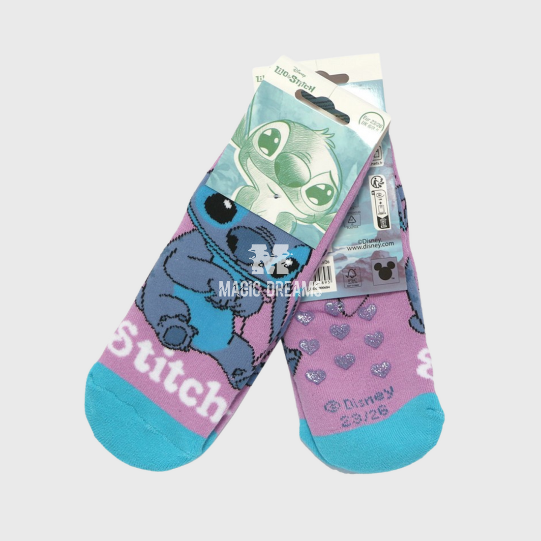 Par de Meias Lilo &amp; Stitch Antiderrapantes