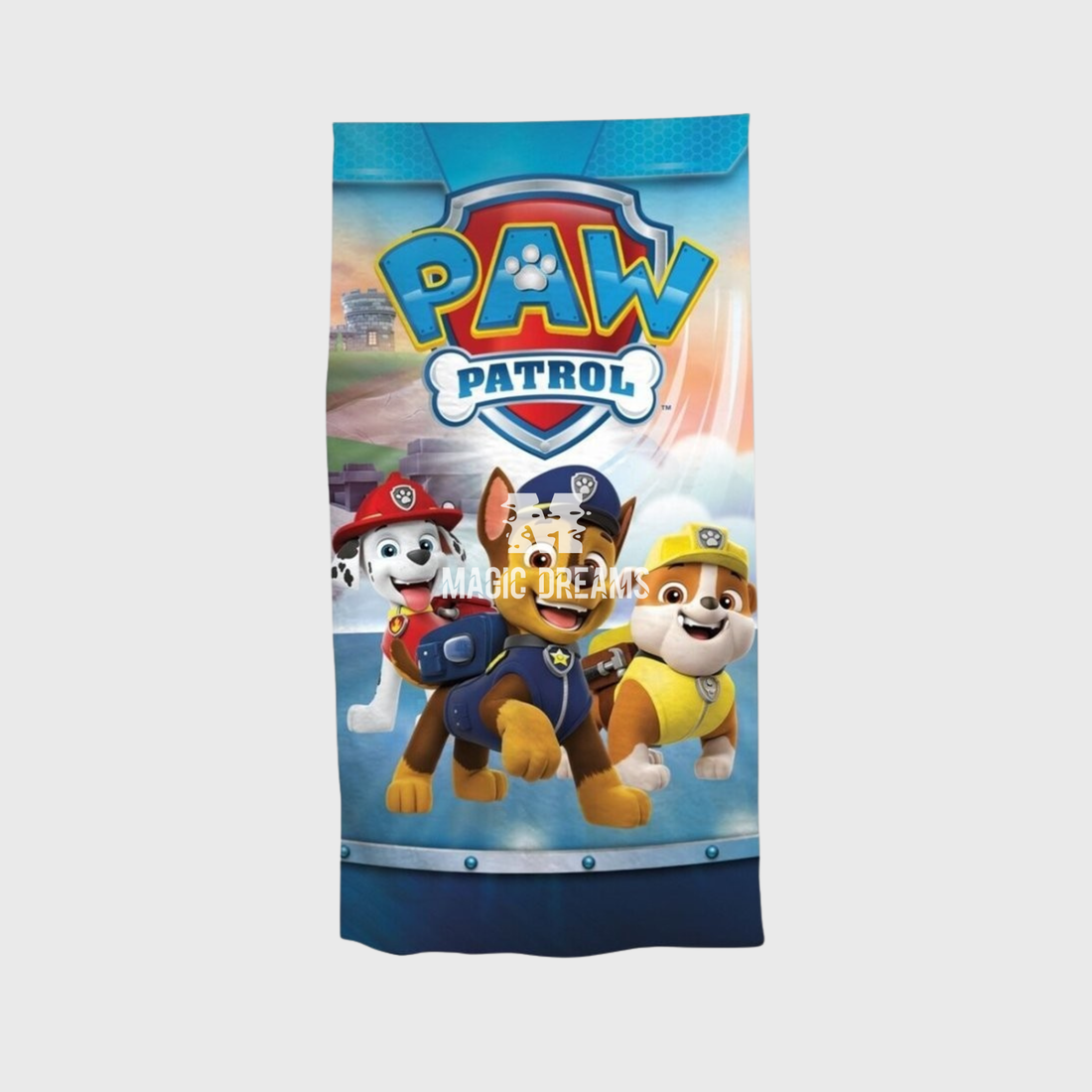 Toalha de Praia Microfibra Patrulha Pata 70x140cm