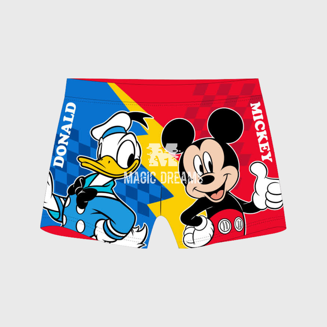 Calções de Banho Boxer Mickey Mouse e Pato Donald