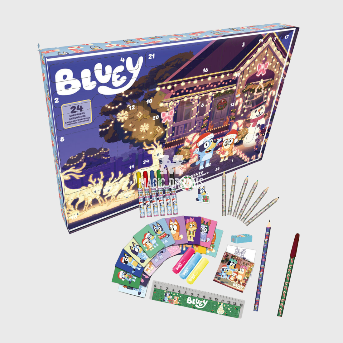 Calendário Advento Bluey e Bingo