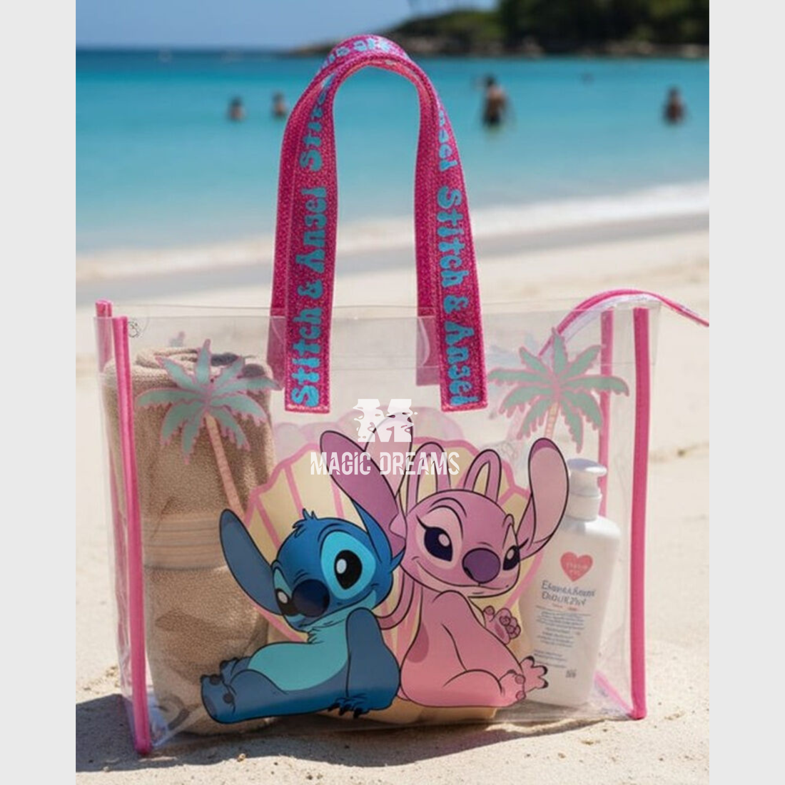 Bolsa de Praia Stitch e Angel Disney