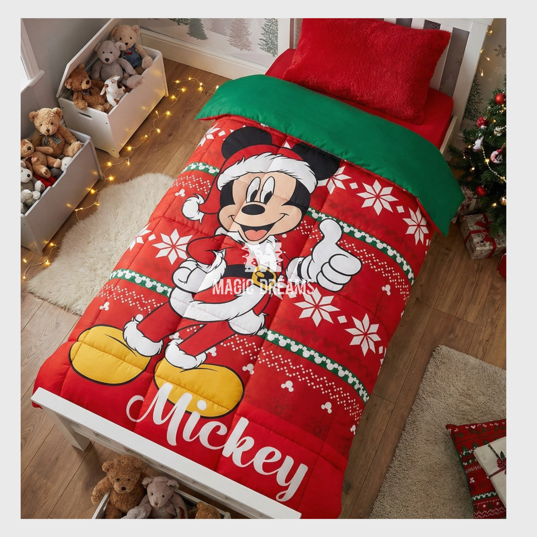 Edredão Mickey Natal 180x260cm