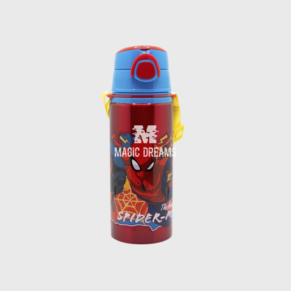 Garrafa Cantil de Aluminio Pop Up com Alça Tiracolo Spiderman Moving Target 730ml