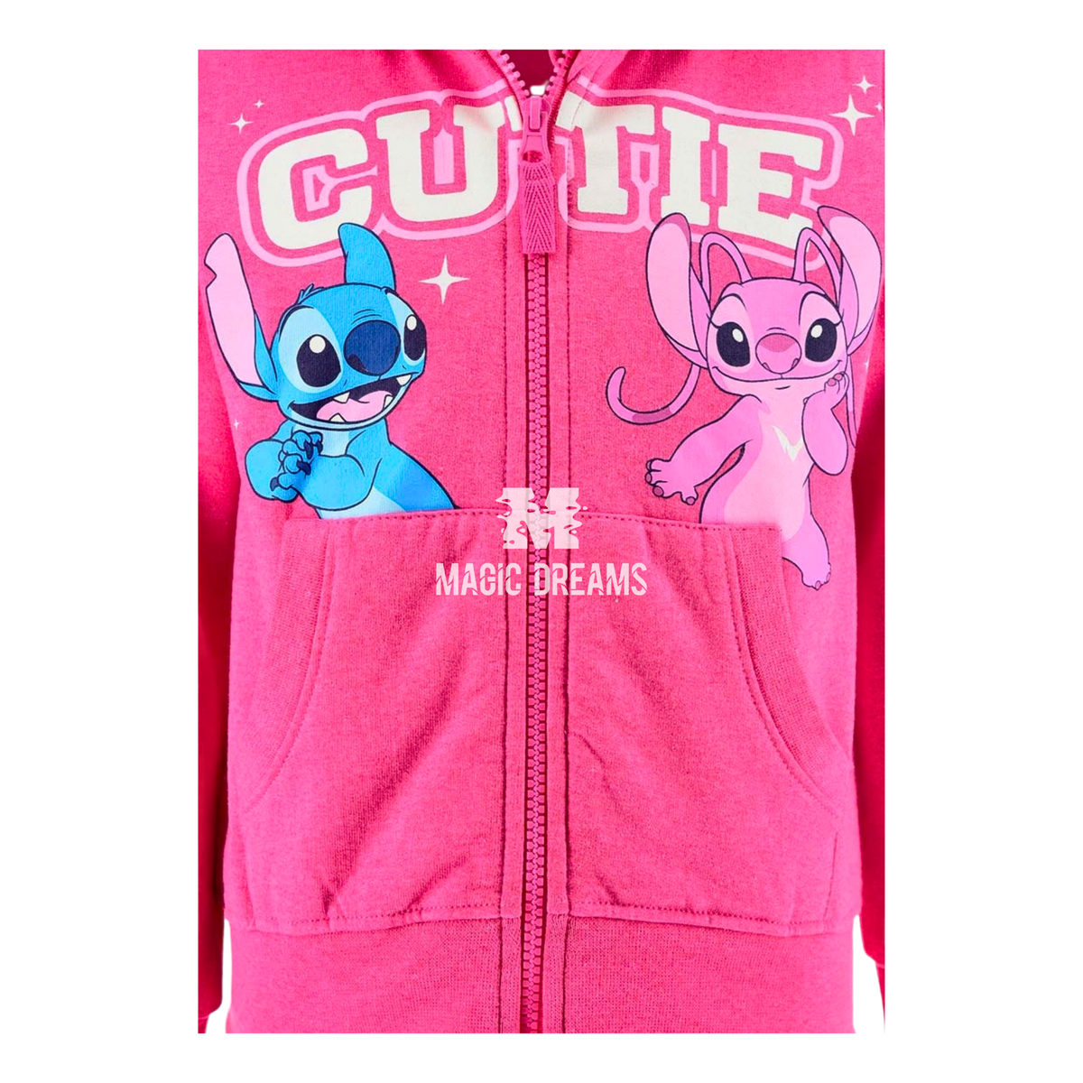 Fato de Treino com Calça e Casaco Com Capuz Stitch e Angel 3-8 anos