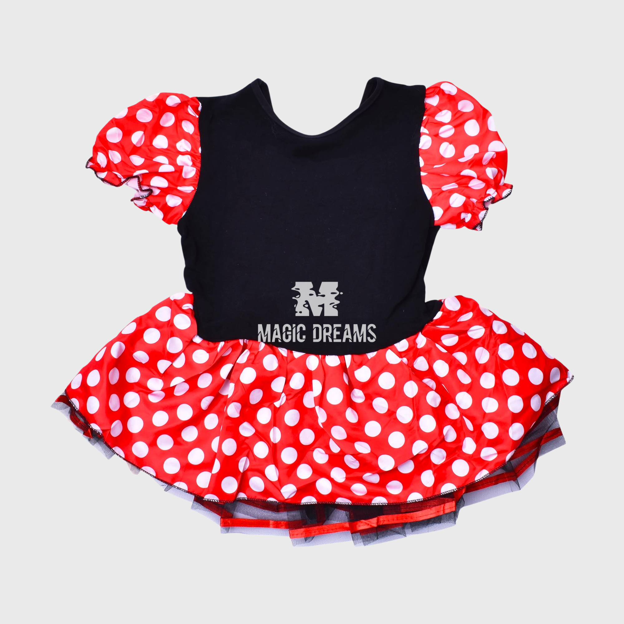 Fato Disfarce Ratinha com Vestido e Bandolete Minnie Mouse Inspiração