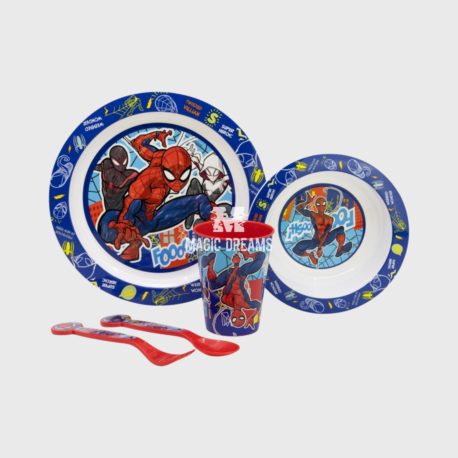 Conjunto de Refeição 5 Peças Spiderman