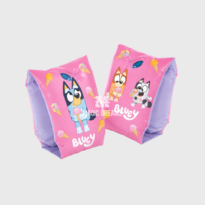 Braçadeiras Insufláveis Bluey e Bingo Rosa 3+