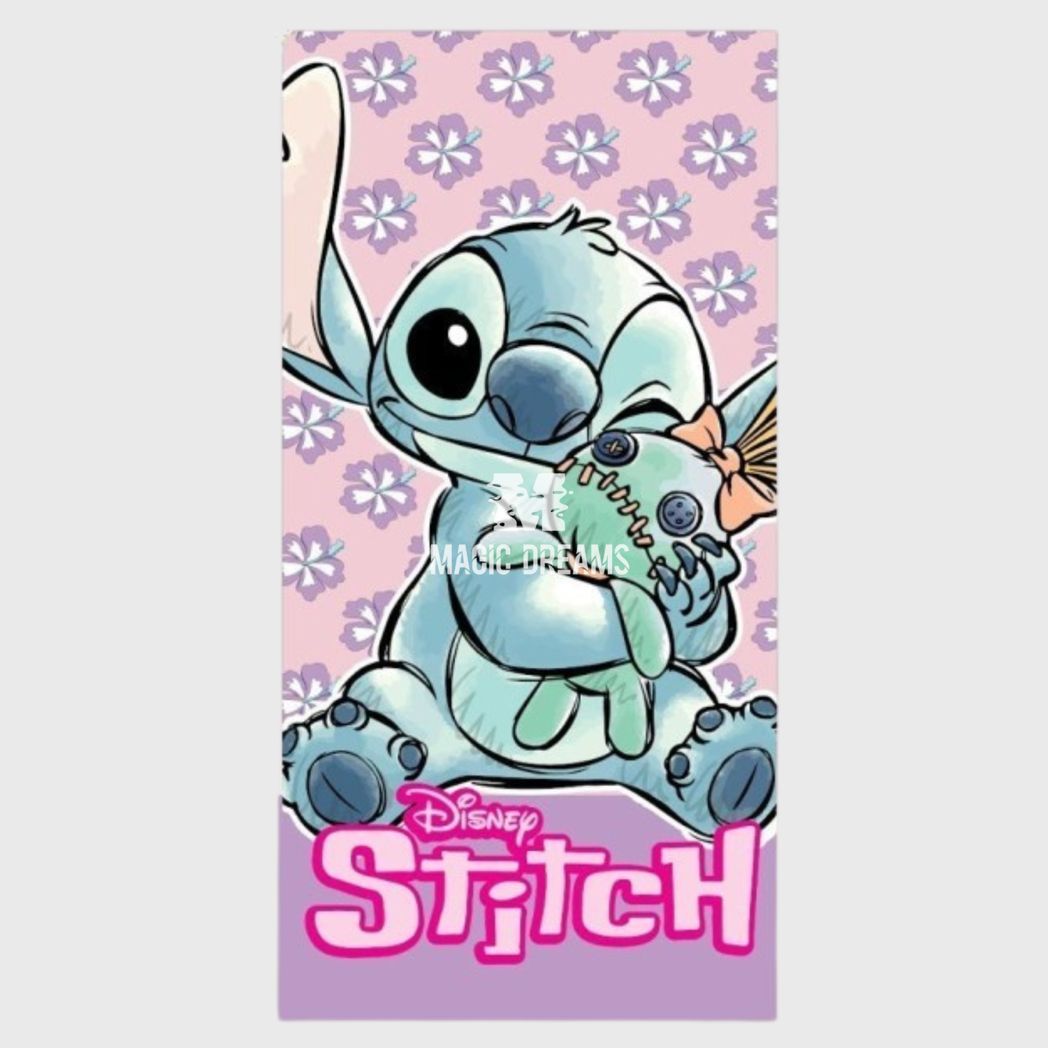 Toalha de Praia Microfibra Stitch Menina