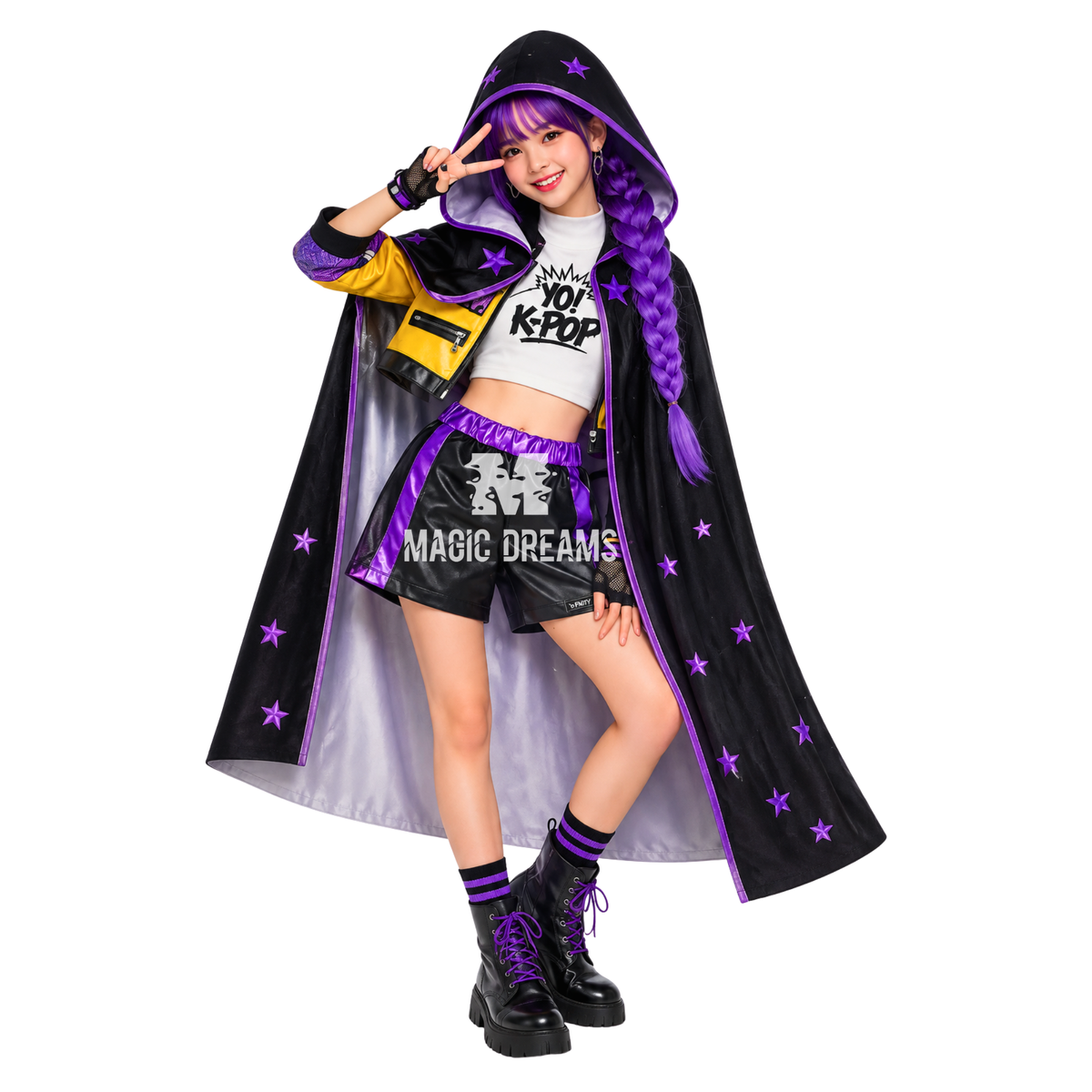 Capa Infantil YO!-POP K-Pop Morado 80cm