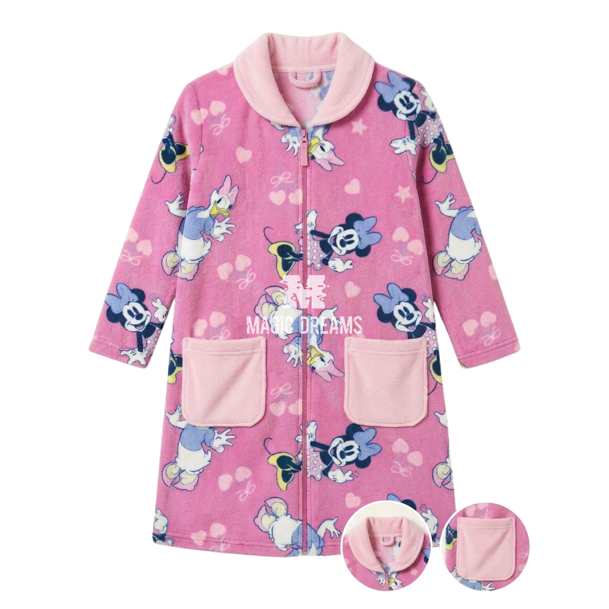 Robe Coralina Minnie Mouse e Margarida (Daisy) 4-8 anos