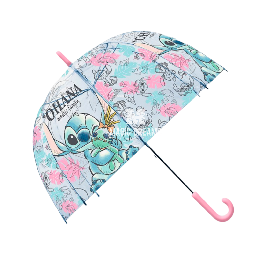 Guarda Chuva Transparente Ohana Stitch 46cm