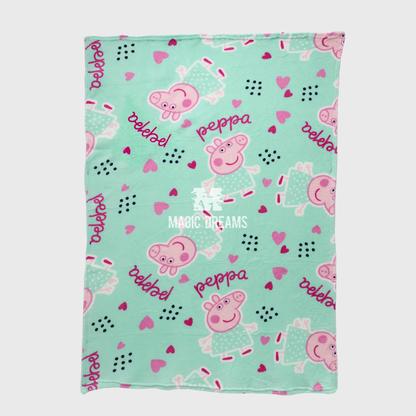 Manta Coralina Peppa Pig 100x140cm