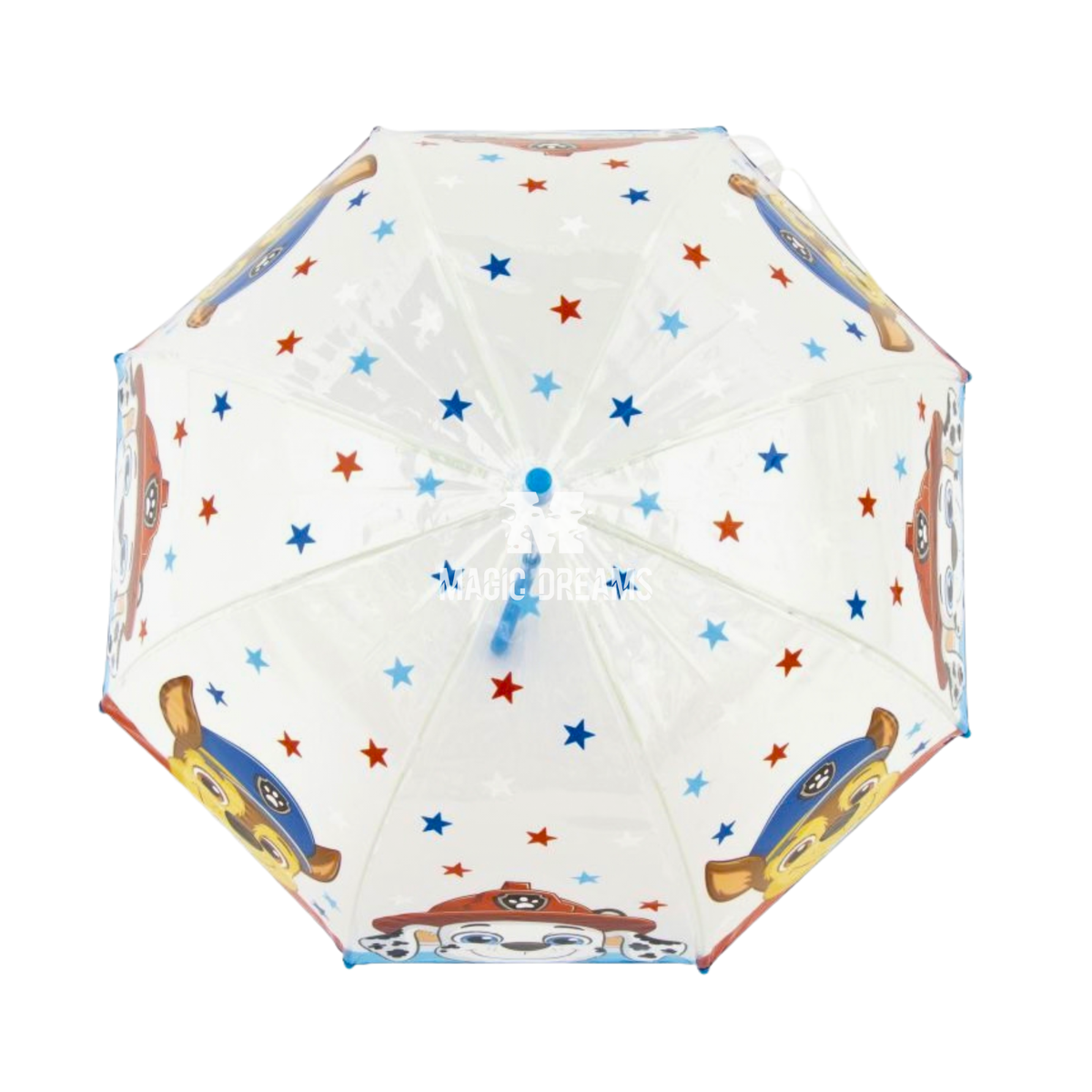 Guarda-Chuva Transparente Eva Patrulha Pata Manual 67cm Cor Sortida