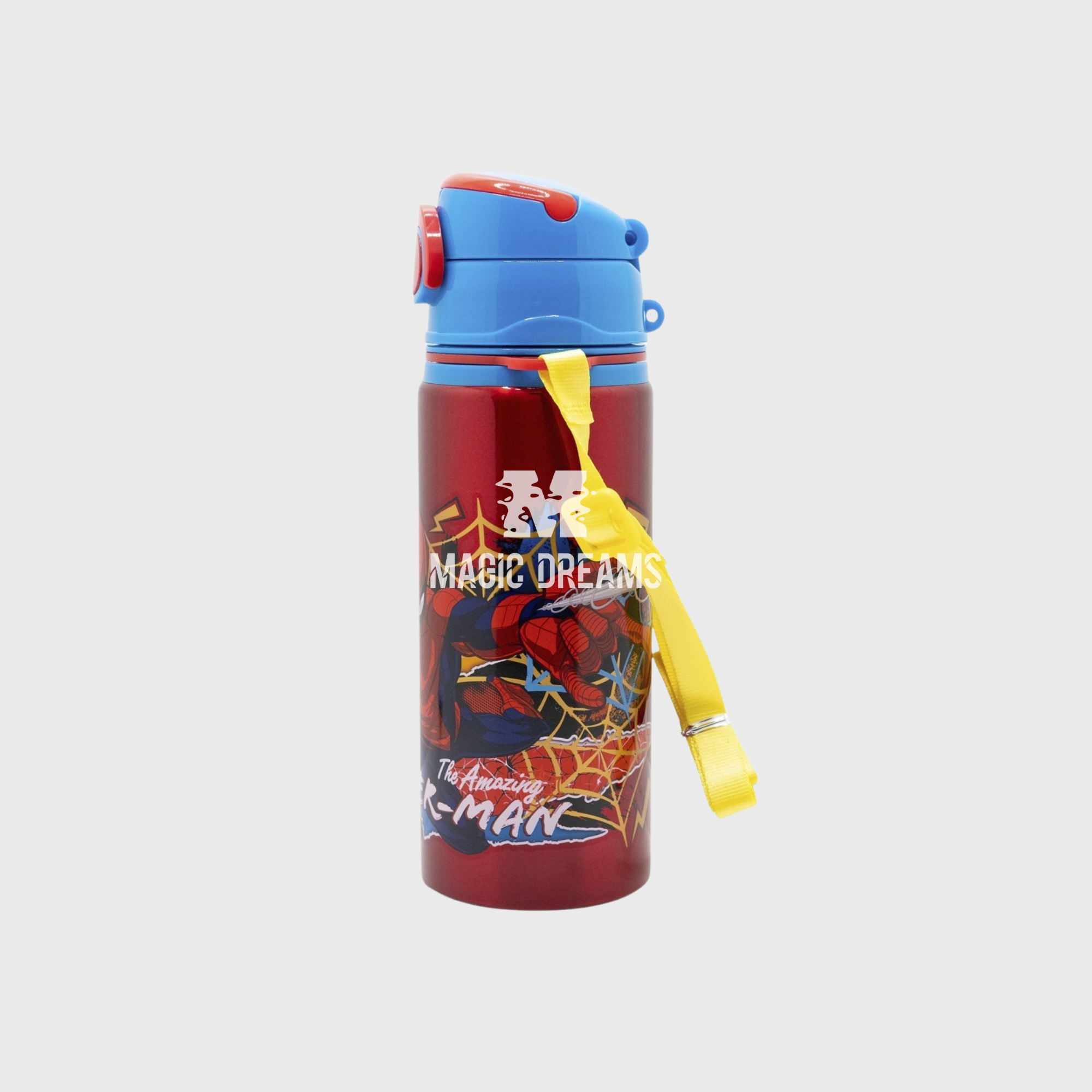 Garrafa Cantil de Aluminio Pop Up com Alça Tiracolo Spiderman Moving Target 730ml