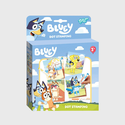 Set de Papelaria Carimbos e Colorir Totum Bluey com Moldes