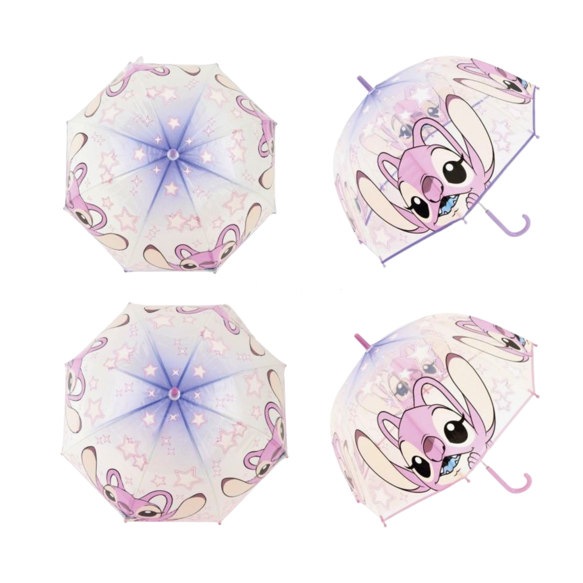 Guarda-Chuva Transparente Eva Angel Stitch Manual 67cm Cor Sortida