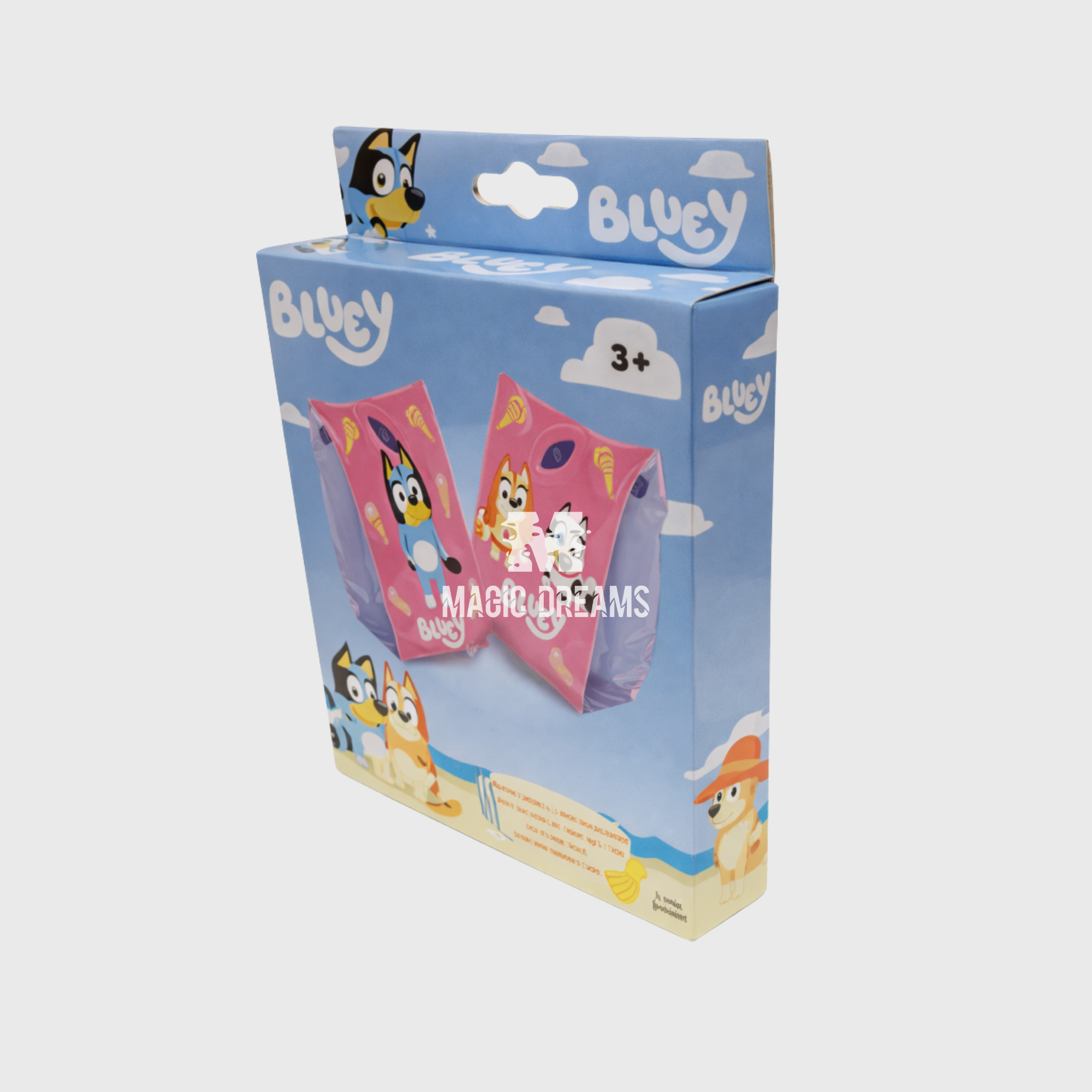 Braçadeiras Insufláveis Bluey e Bingo Rosa 3+