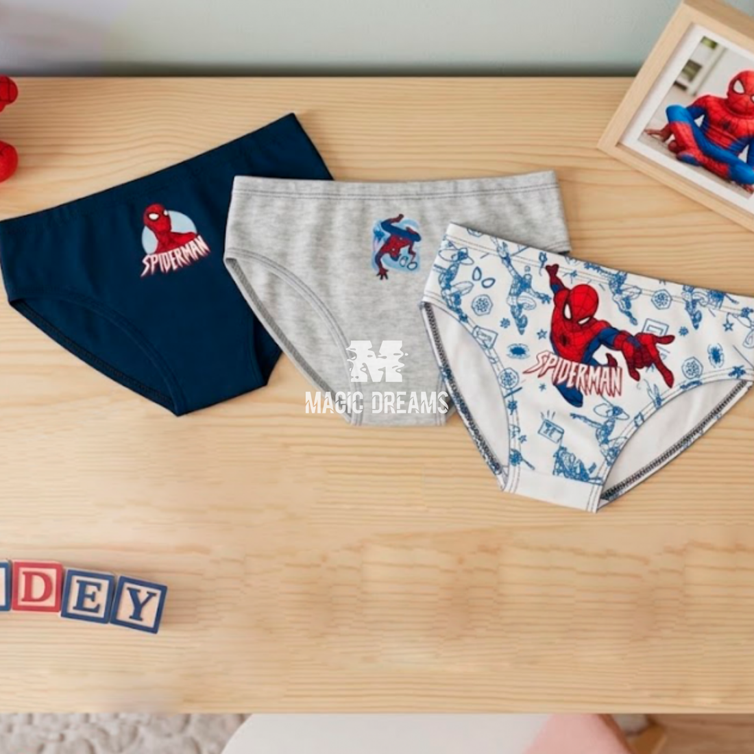 Pack de 3 Cuecas Spiderman