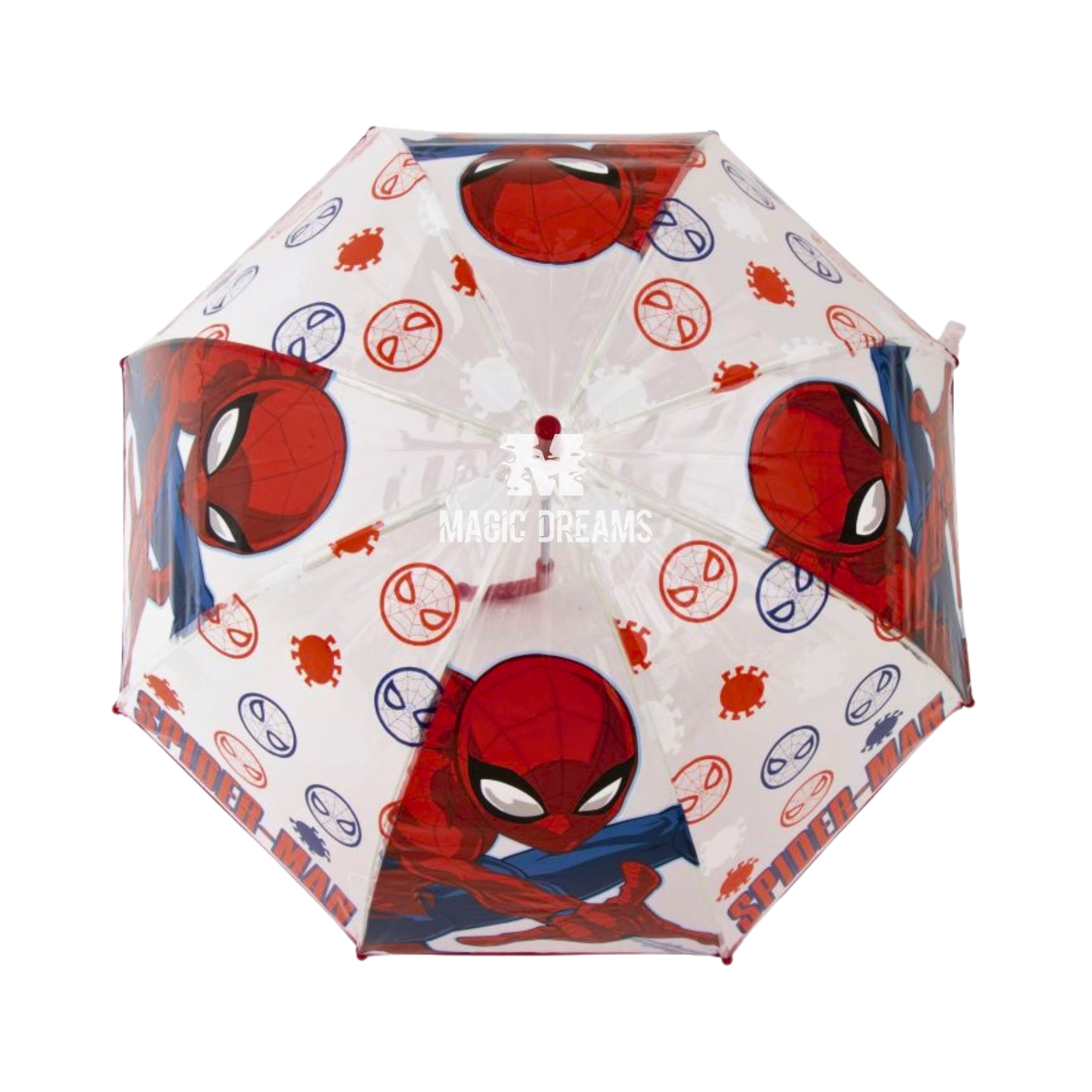 Guarda-Chuva Manual Eva Transparente Homem Aranha Cor Sortida