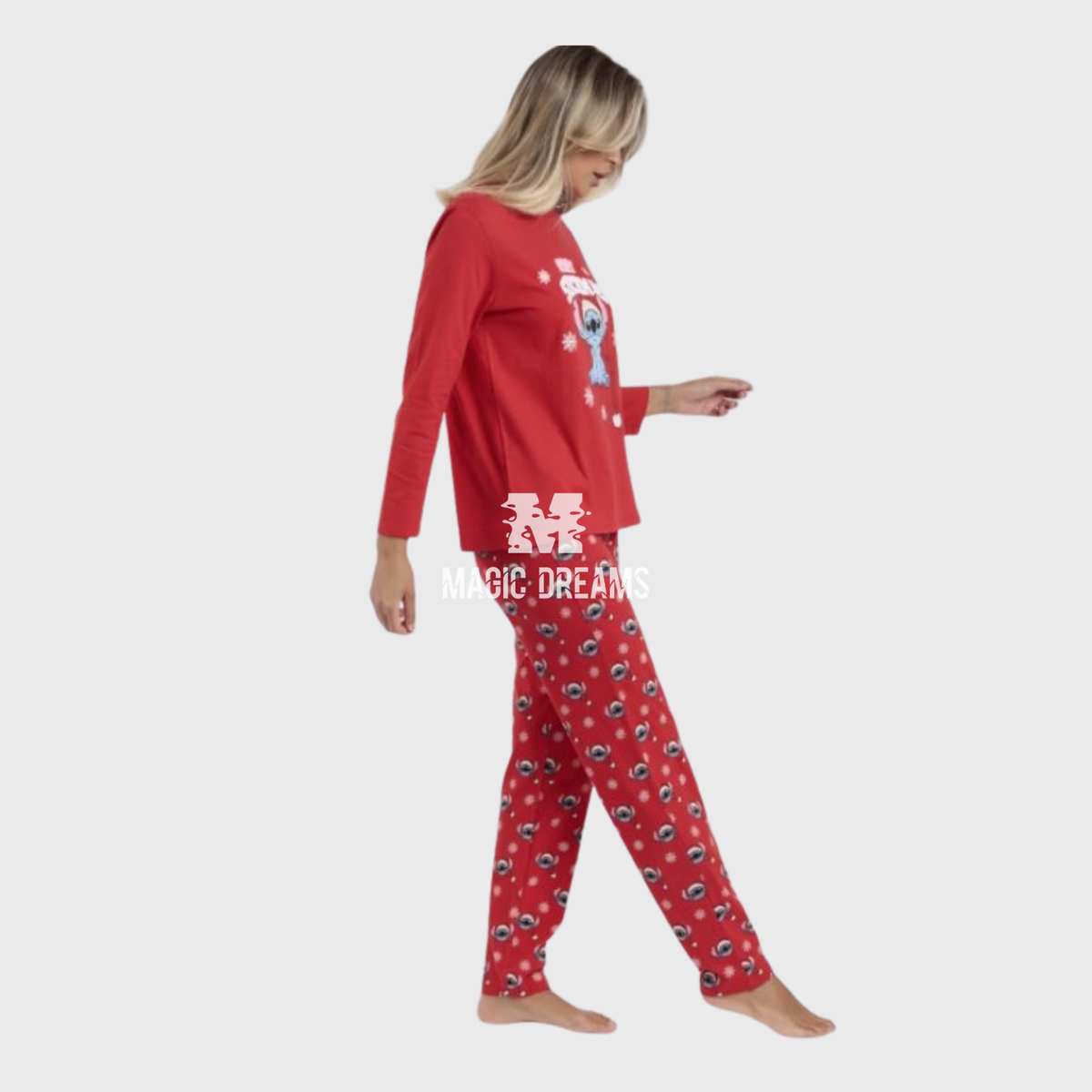 Pijama Mulher Disney Stitch Natal