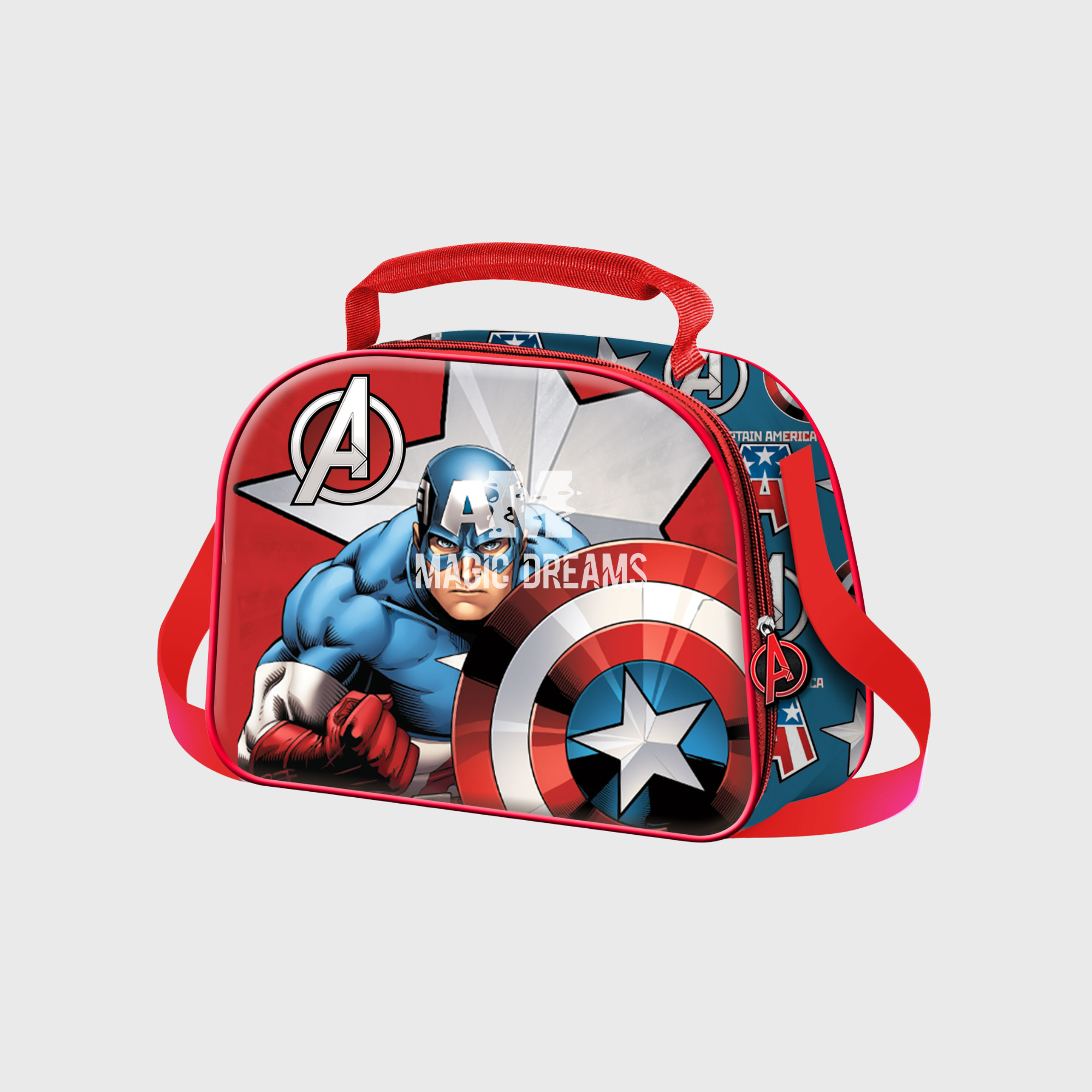 Lancheira Térmica 3D Gravity Capitão América Avengers Marvel