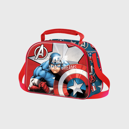 Lancheira Térmica 3D Gravity Capitão América Avengers Marvel