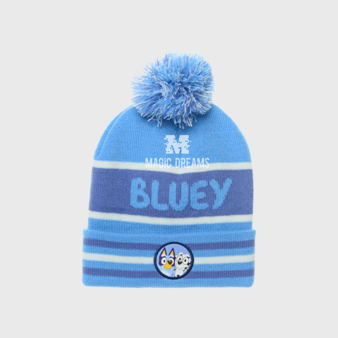 Gorro Bluey e Bingo Azul Bordado
