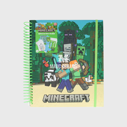 Caderno de Atividades com Stickers Minecraft