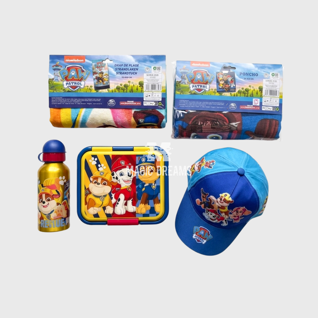 Box Edição Especial Patrulha Pata com toalha, poncho e acessórios