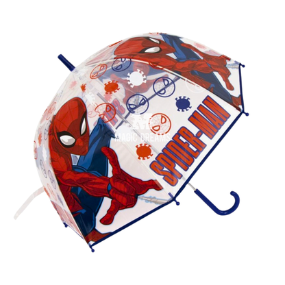 Guarda-Chuva Manual Eva Transparente Homem Aranha Cor Sortida