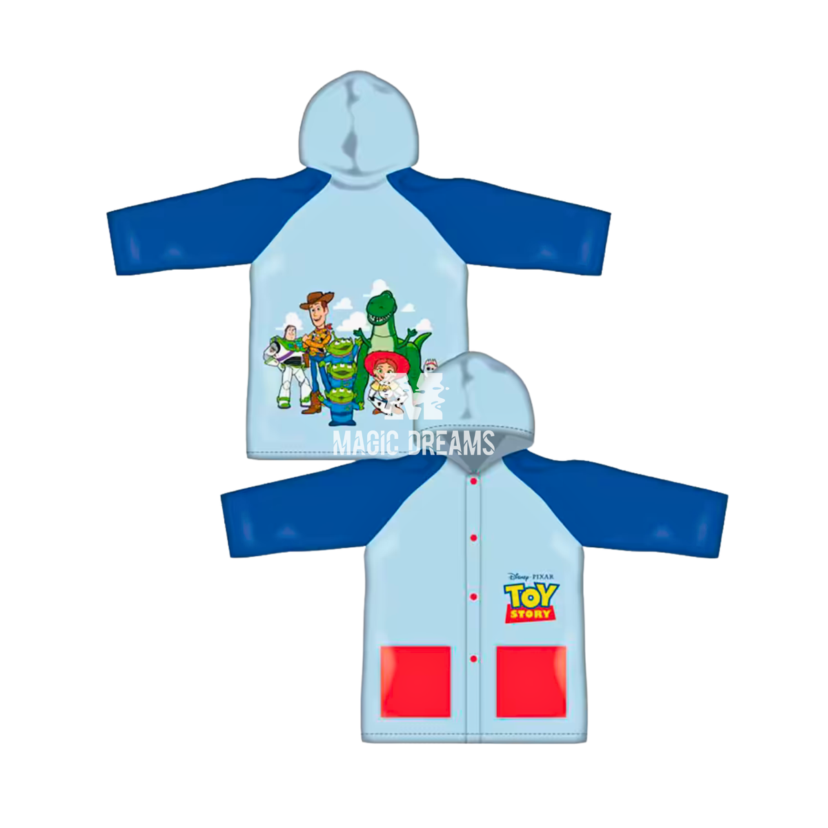 Capa de Chuva PVC com Capuz Toy Story 2-6 anos