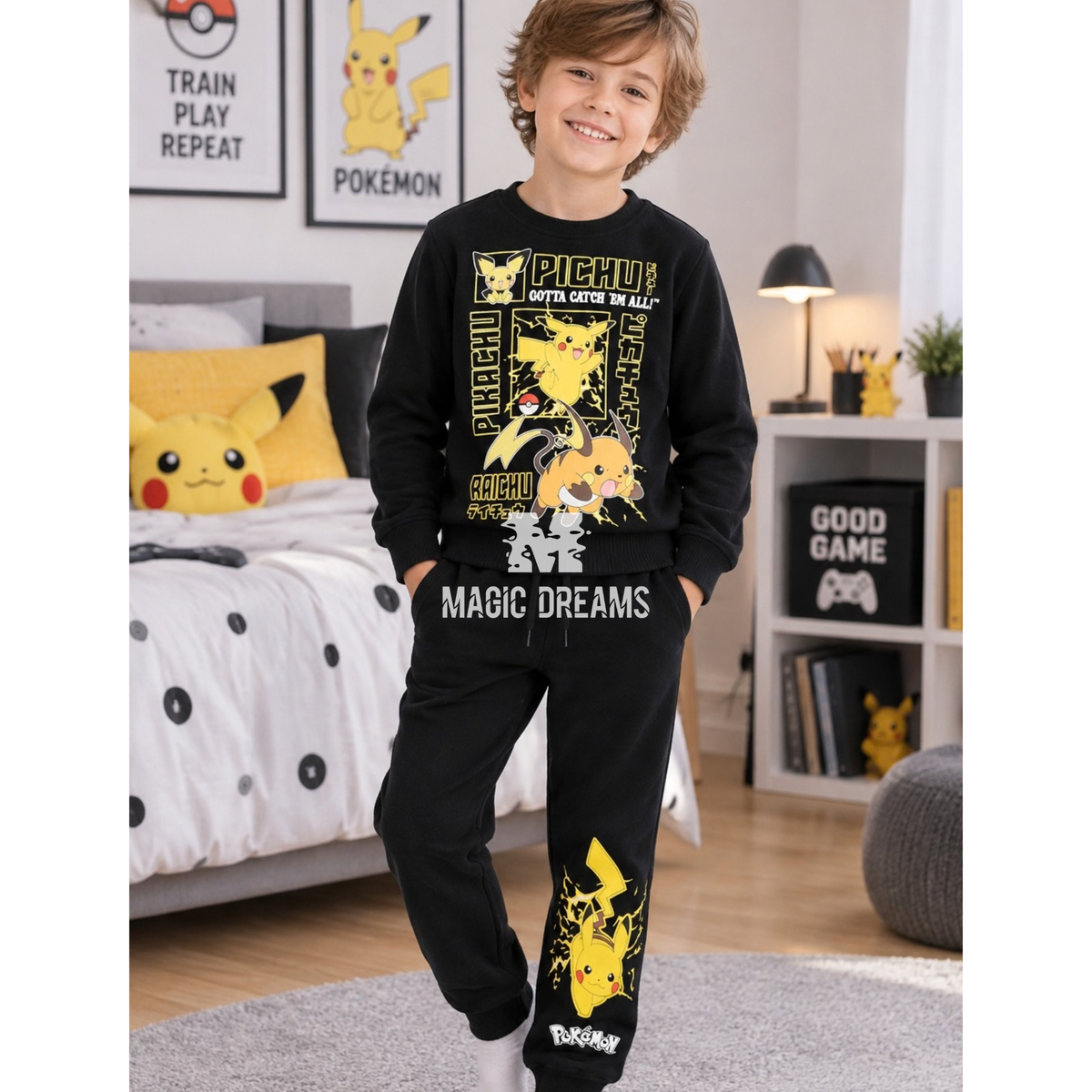 Fato de Treino com Calça e Camisola Pokémon 4-10 anos