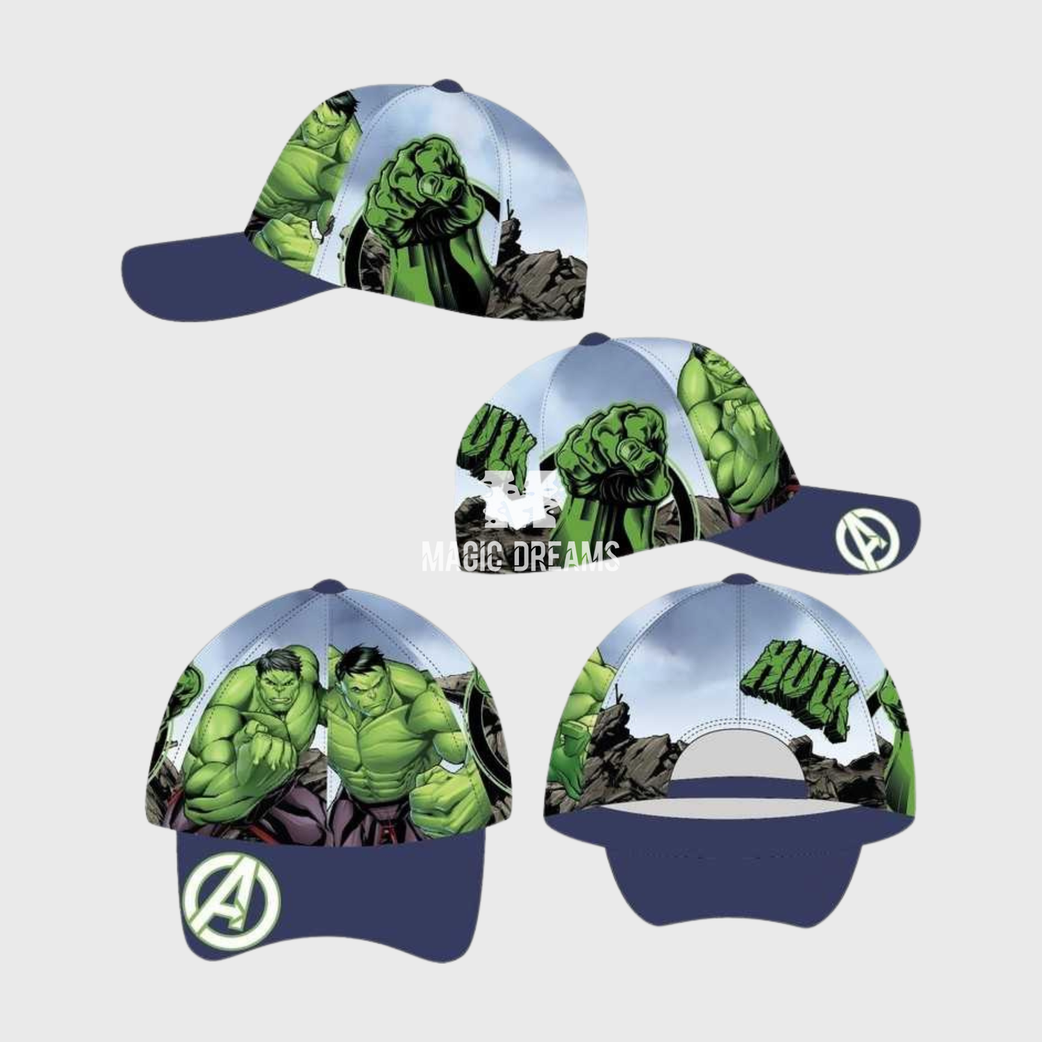 Boné Hulk Ajustável Avengers 55cm