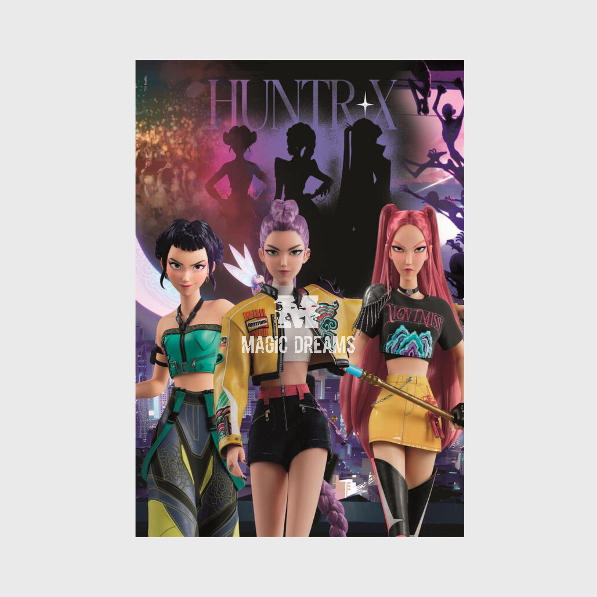 Puzzle + Poster Incluído Guerreiras do K-Pop Demon Hunters 500 Peças
